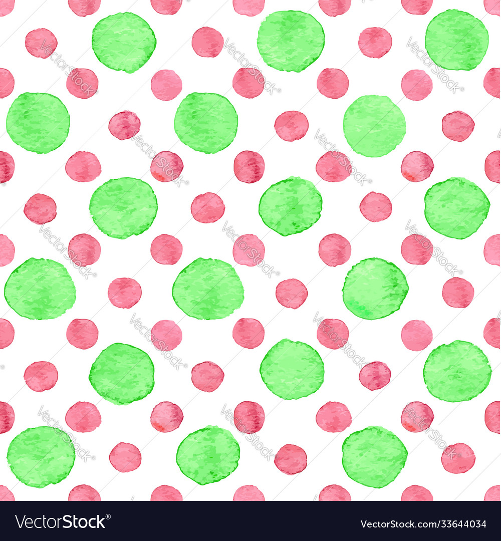 Seamless watercolor dots pattern