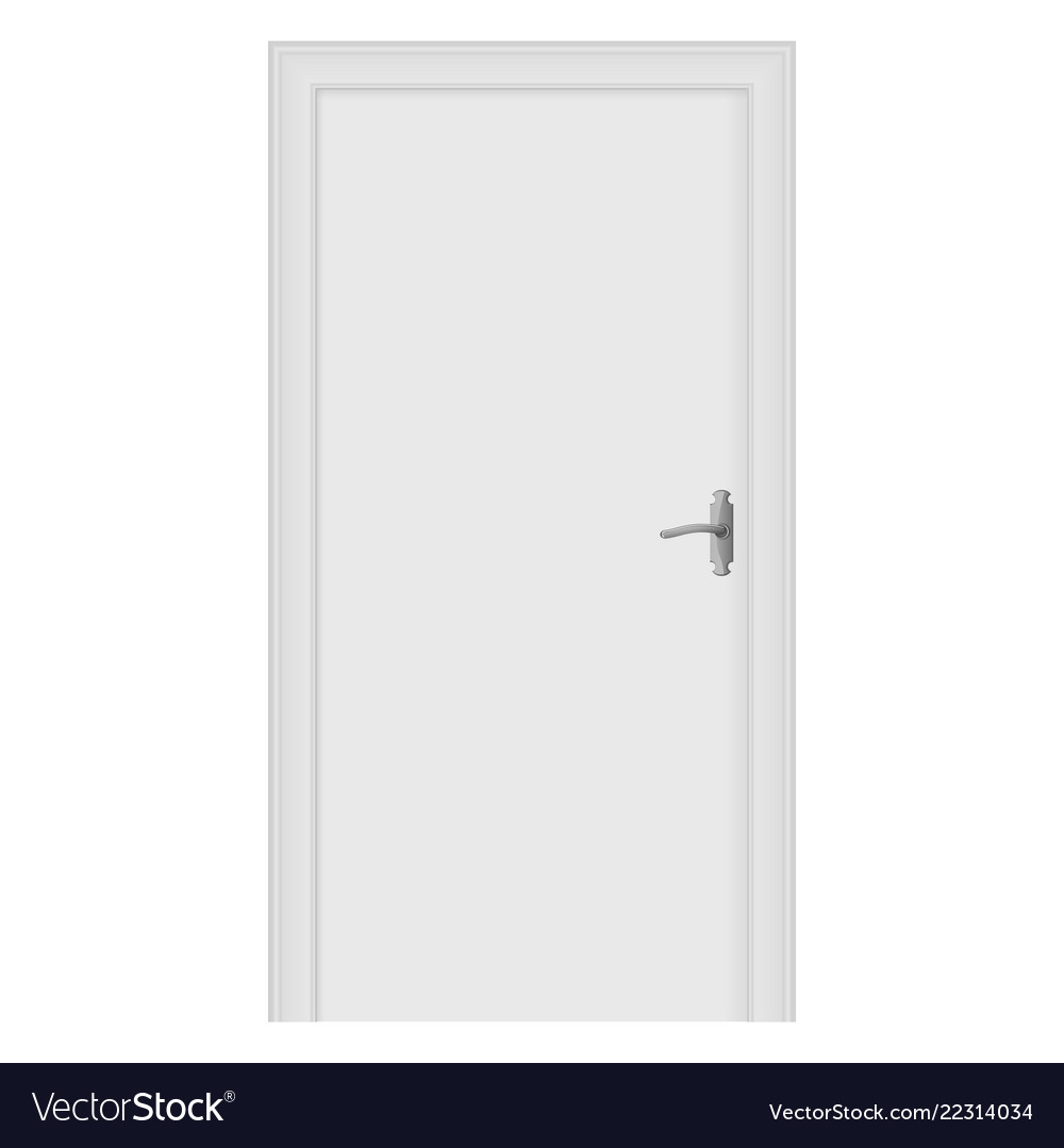 White door Royalty Free Vector Image - VectorStock