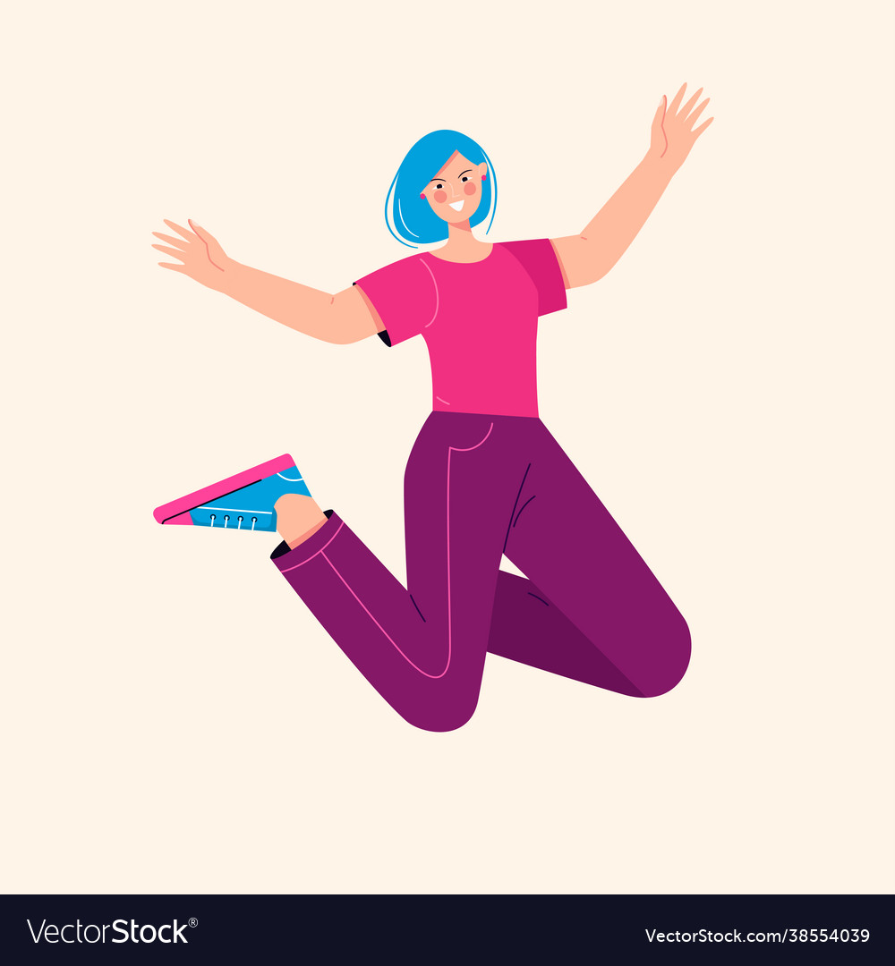 A young happy laughing Royalty Free Vector Image