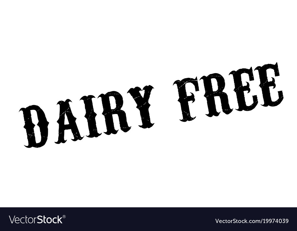 Dairy free rubber stamp