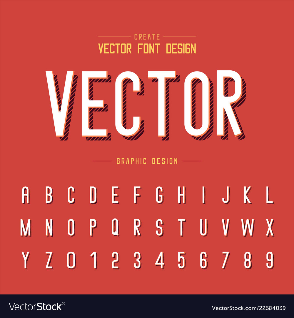 Font and alphabet style letter typeface Royalty Free Vector