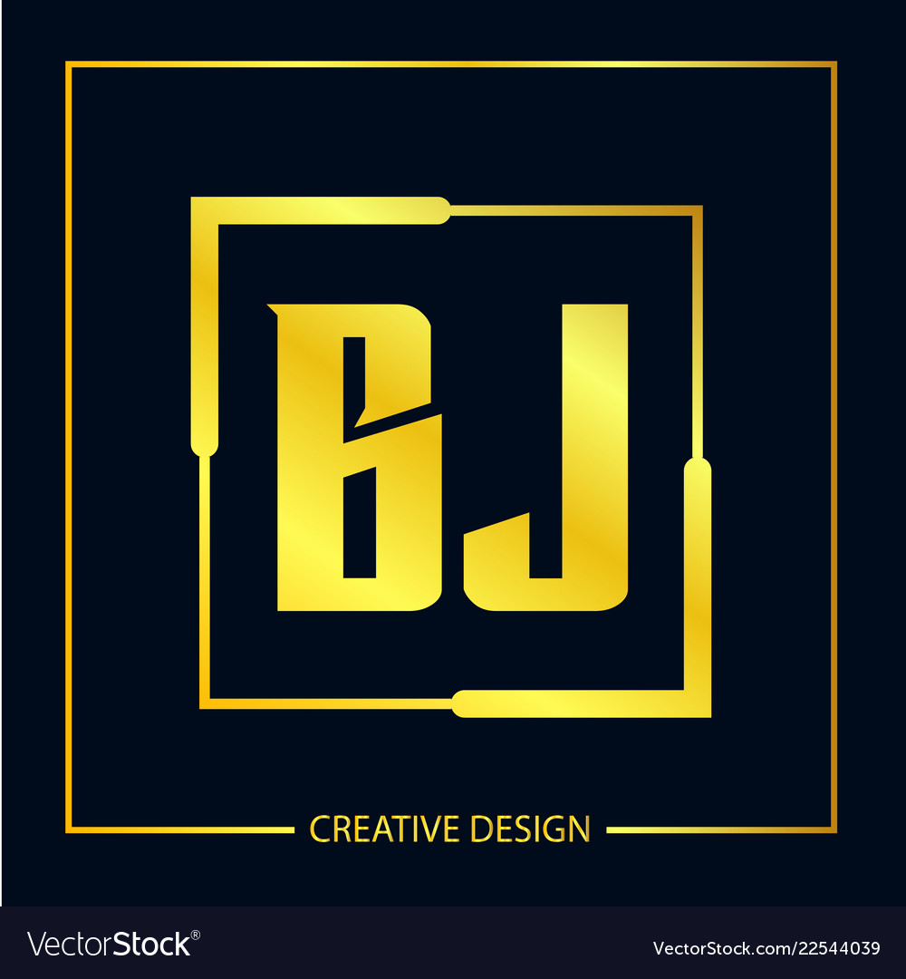 Initial letter bj logo template design Royalty Free Vector