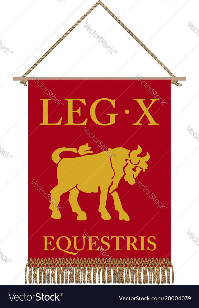 Standard of legio x equestris Royalty Free Vector Image