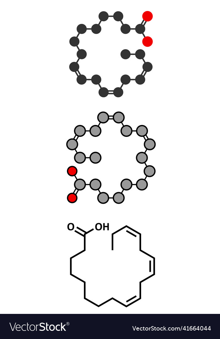 Alpha-linolenic acid ala molecule essential Vector Image
