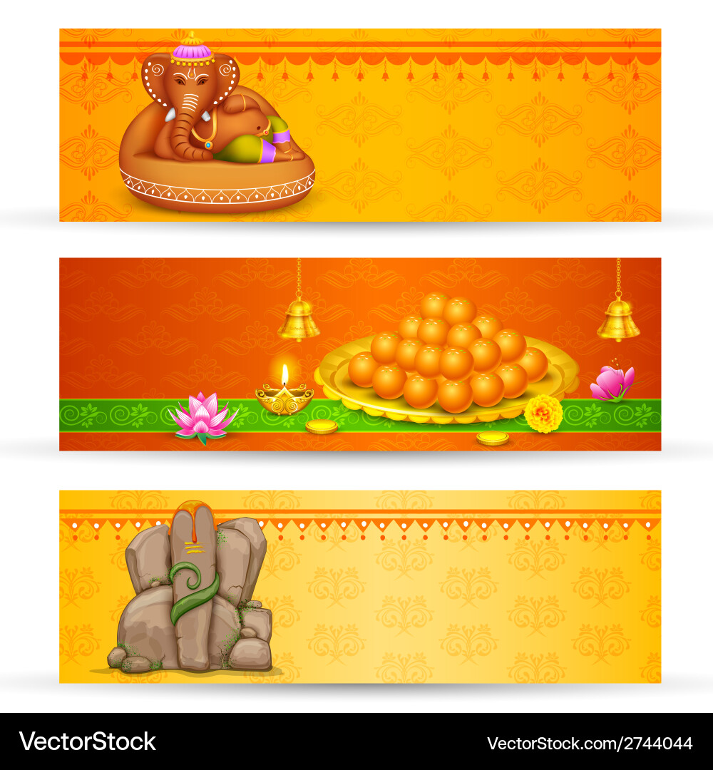 Banner For Ganesh Chaturthi Royalty Free Vector Image