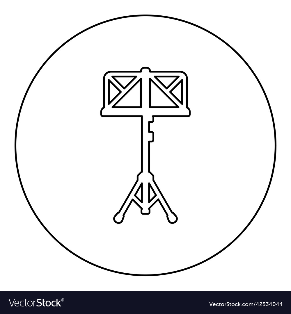 Music stand easel reading-stand icon in circle