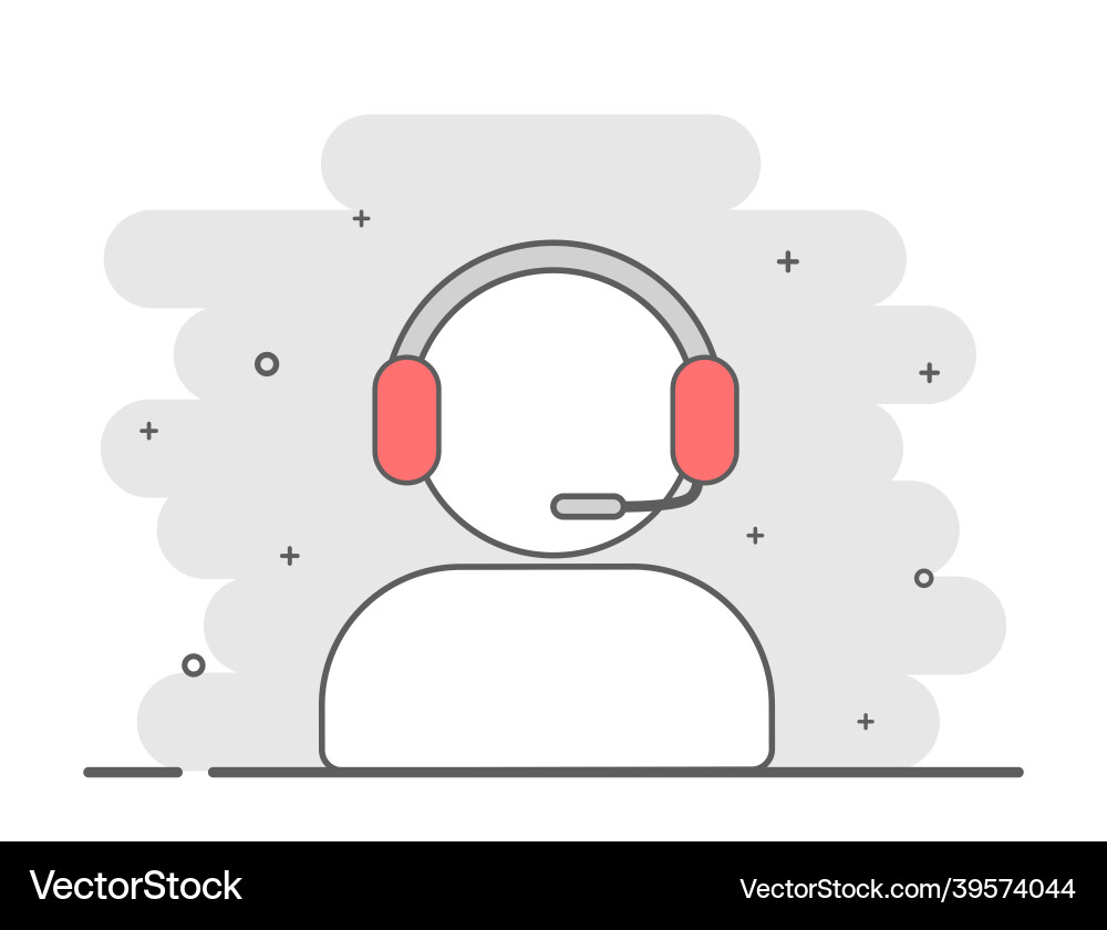 Operator with microphone icon Royalty Free Vector Image