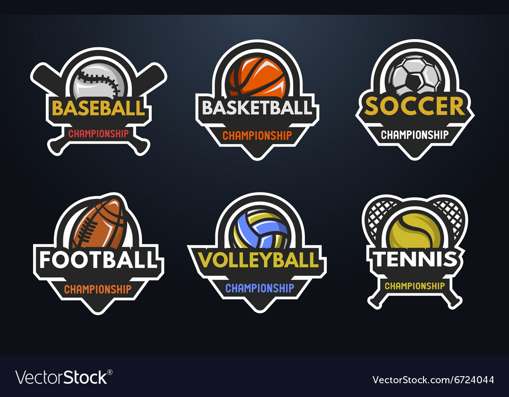 Set of sports logos Royalty Free Vector Image - VectorStock