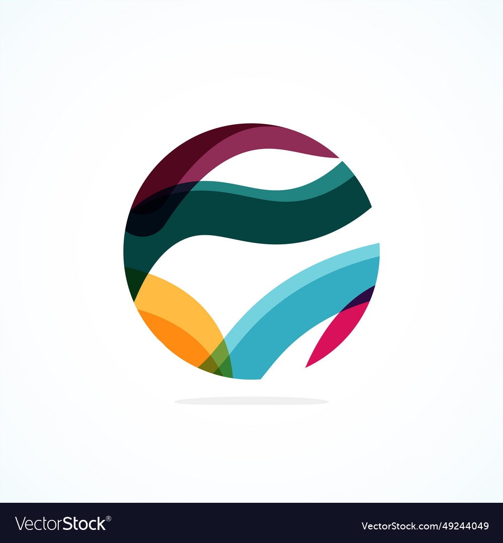 Abstract circle logo - minimalist emblem timeless Vector Image