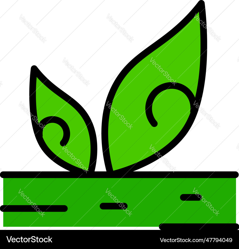 Ayurvedic element earth icon isolated on white Vector Image