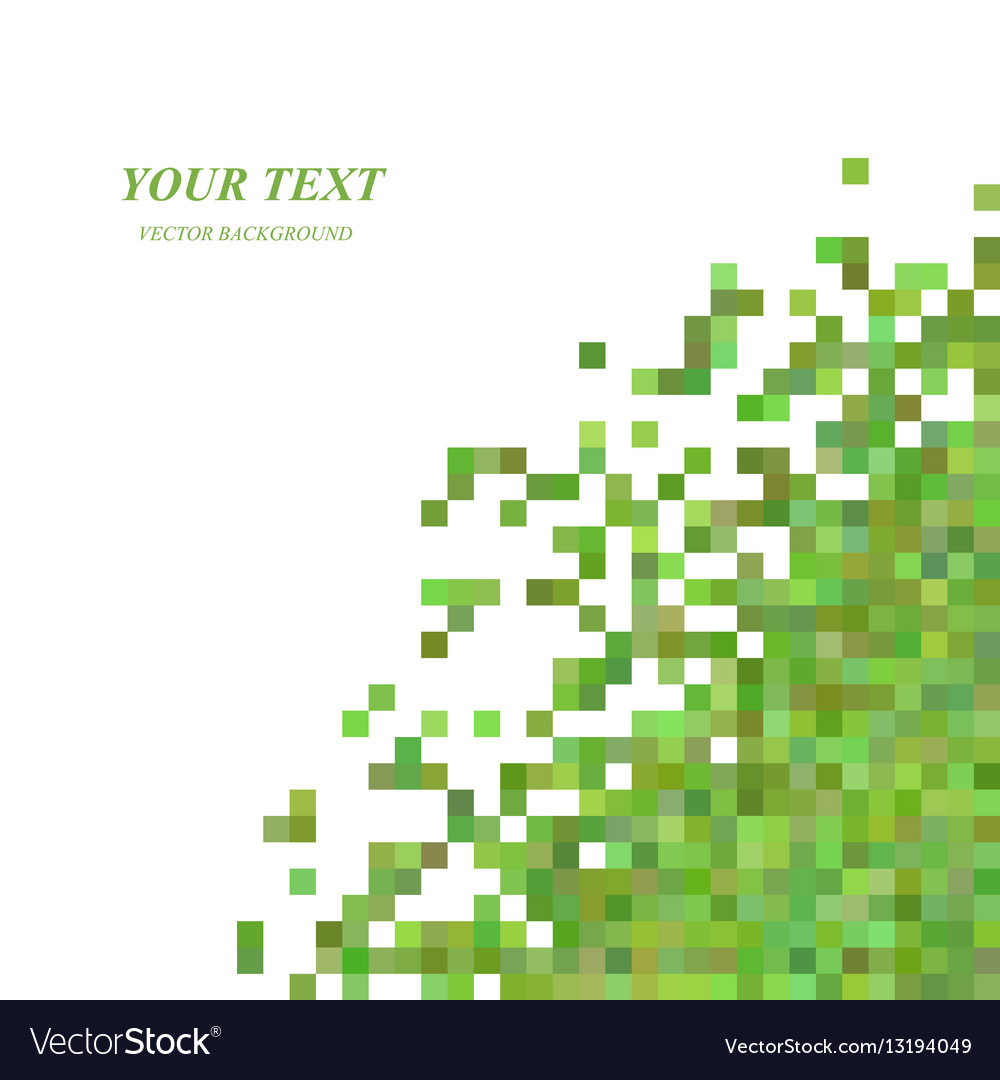 Green pixel square pattern background design Vector Image Green pixel square pattern background design Vector Image
