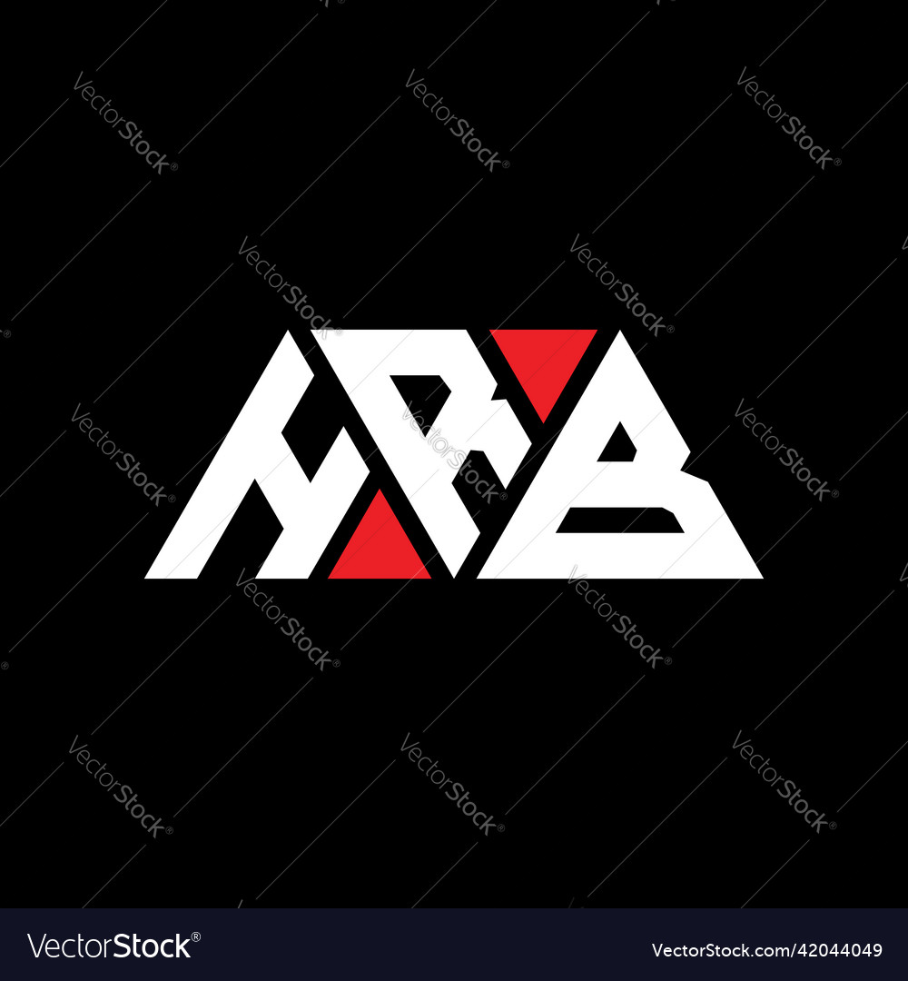 Hrb triangle letter logo design Royalty Free Vector Image