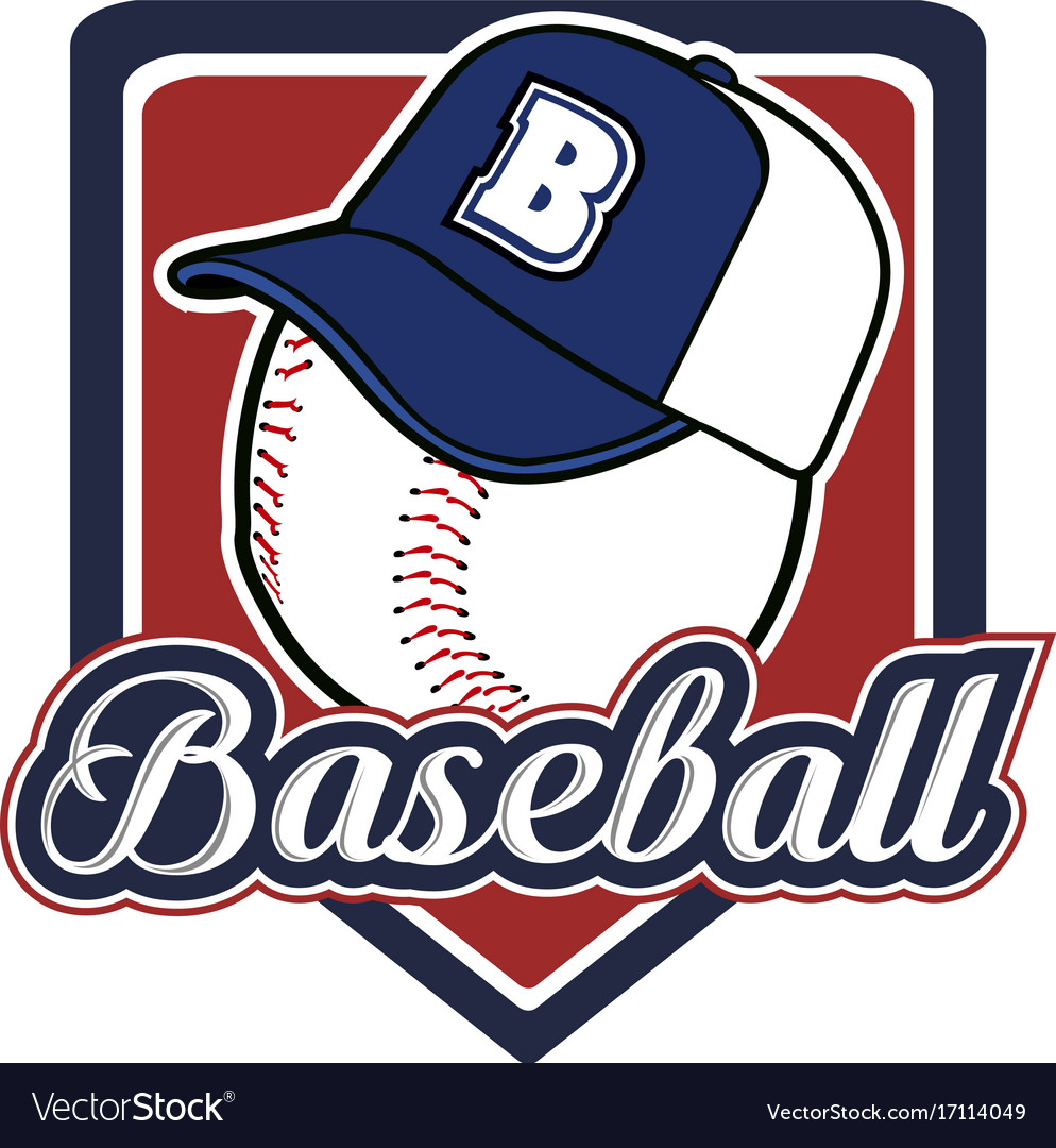 Isolated Baseball Emblem Royalty Free Vector Image