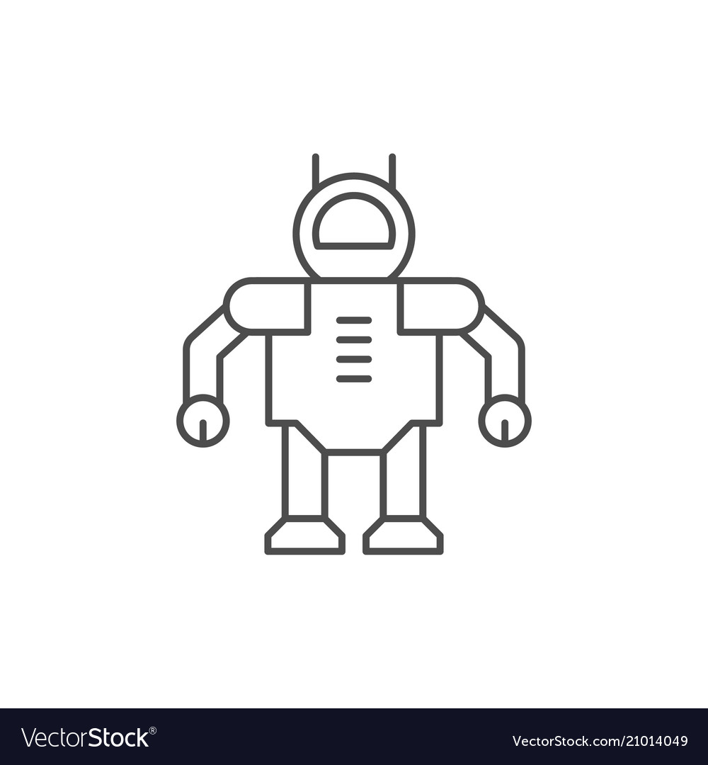 Robot line icon Royalty Free Vector Image - VectorStock