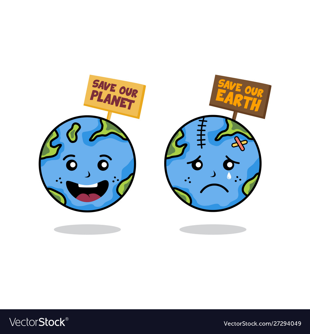 Save our world earth campaign Royalty Free Vector