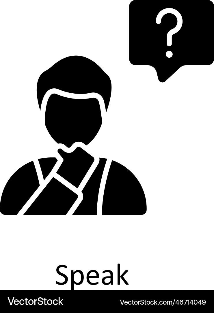 Speak solid icons simple stock Royalty Free Vector Image