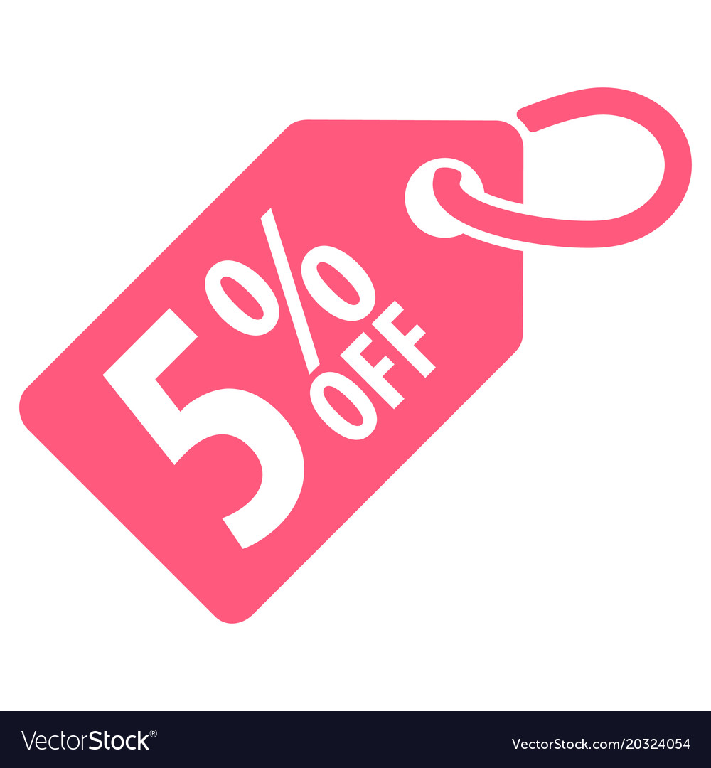 5 Percent Off Tag Royalty Free Vector Image Vectorstock