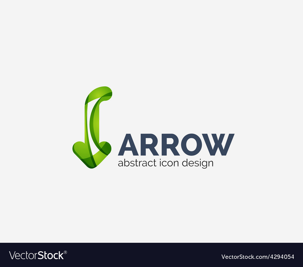 Clean moden wave design arrow logo Royalty Free Vector Image