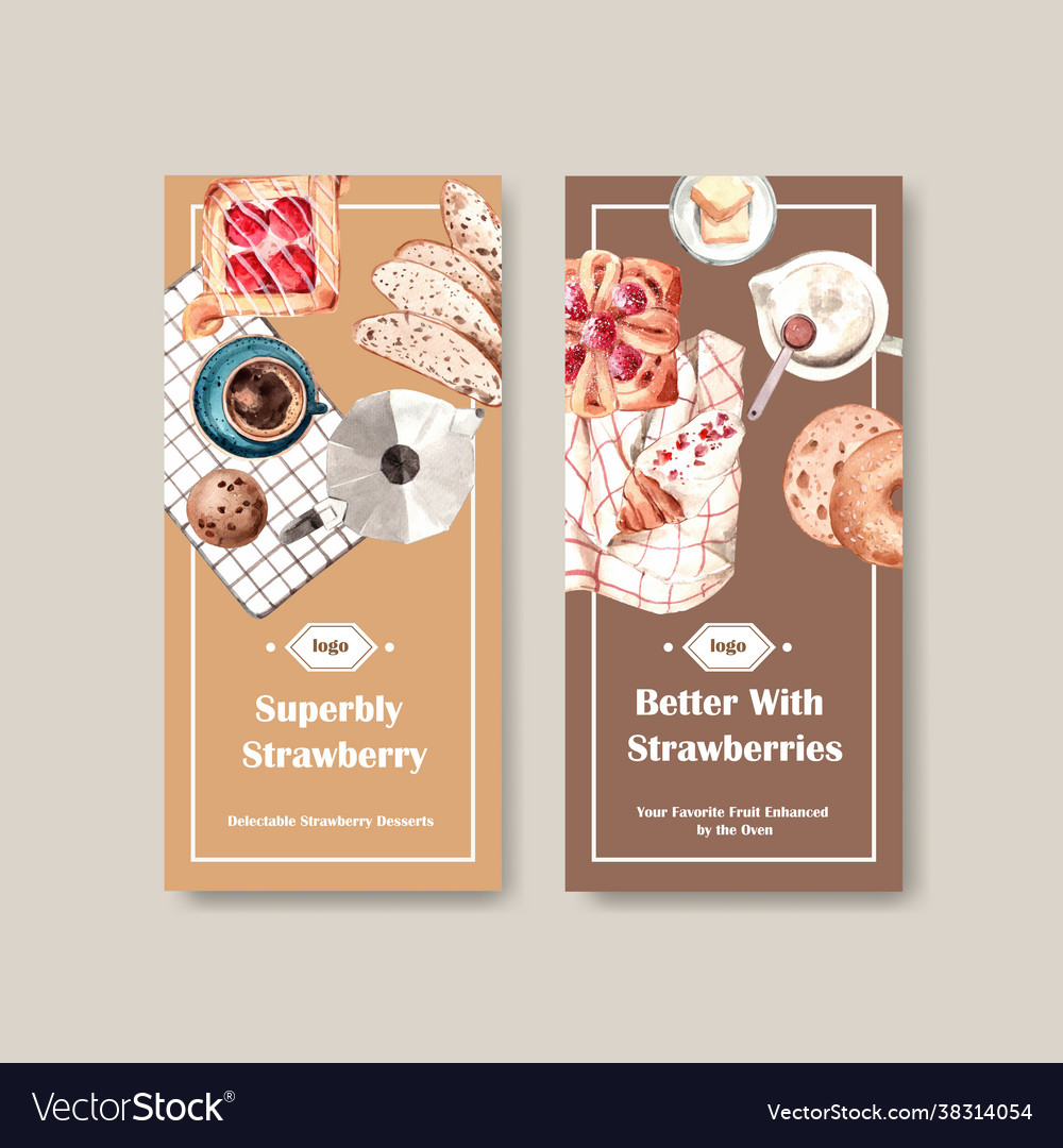 Flyer template with bakery design for brochure Vector Image