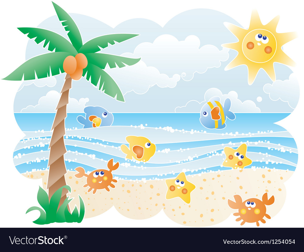 Funny beach Royalty Free Vector Image - VectorStock Funny beach Royalty Free Vector Image - VectorStock
