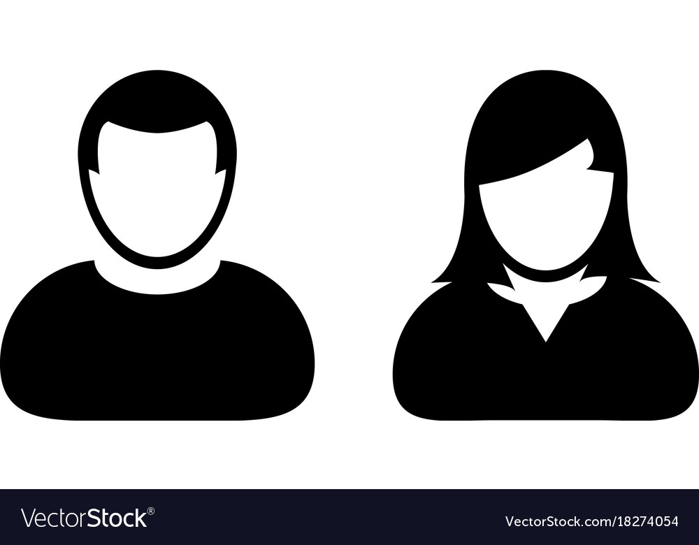 People icon male and female sign of user person