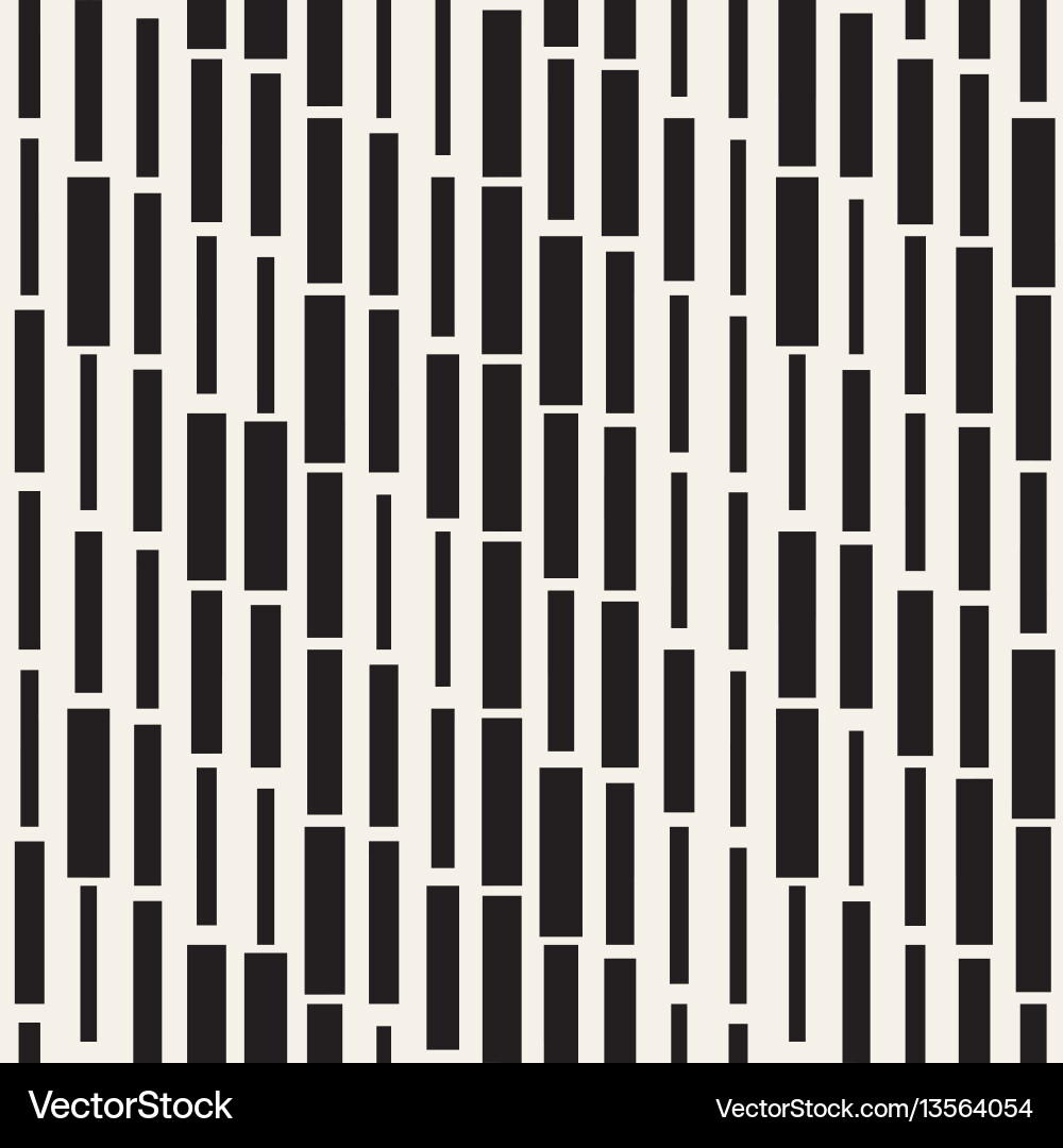 Seamless black and white irregular dash Royalty Free Vector