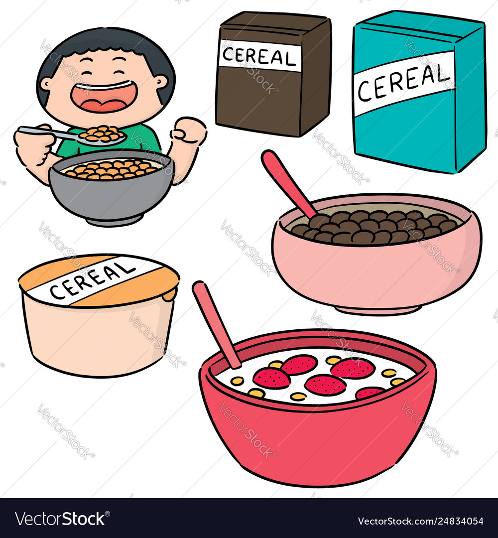 Set cereal Royalty Free Vector Image - VectorStock