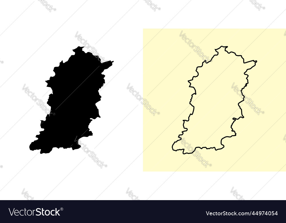 Shumen map bulgaria europe filled and outline map Vector Image