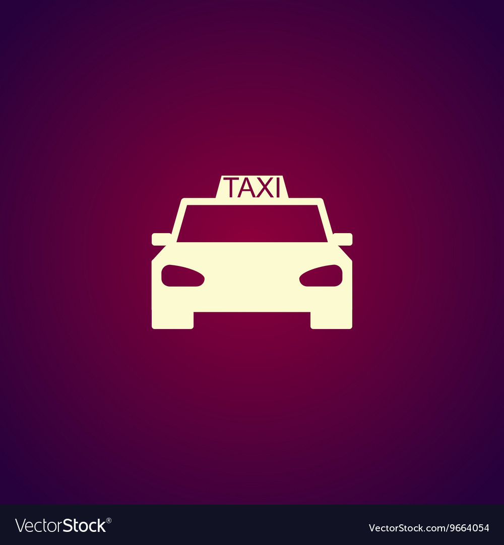 Taxi Ikone flach Design Stil