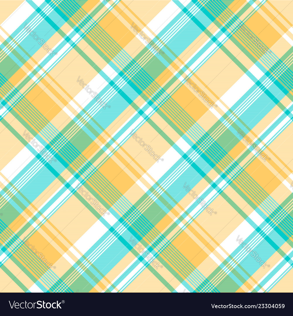 Blue yellow light color check tablecloth seamless Vector Image