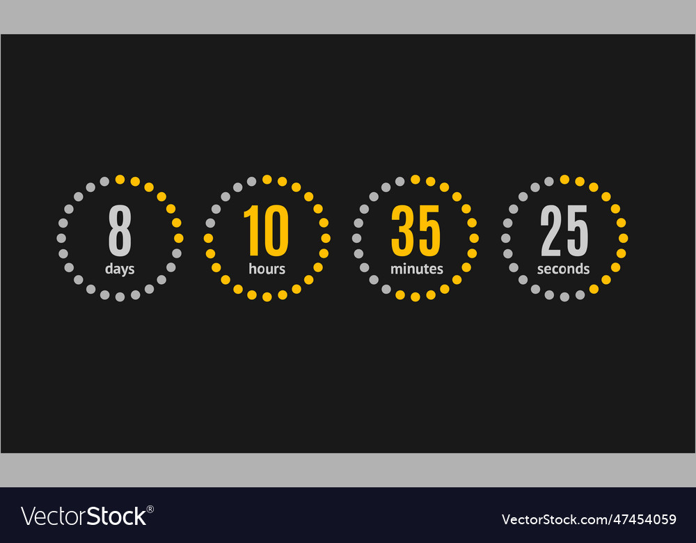days-hours-minutes-seconds-timer-set-royalty-free-vector