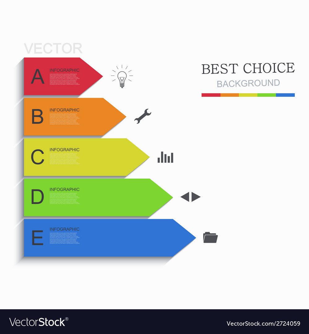 Modern arrow infographic element design Royalty Free Vector