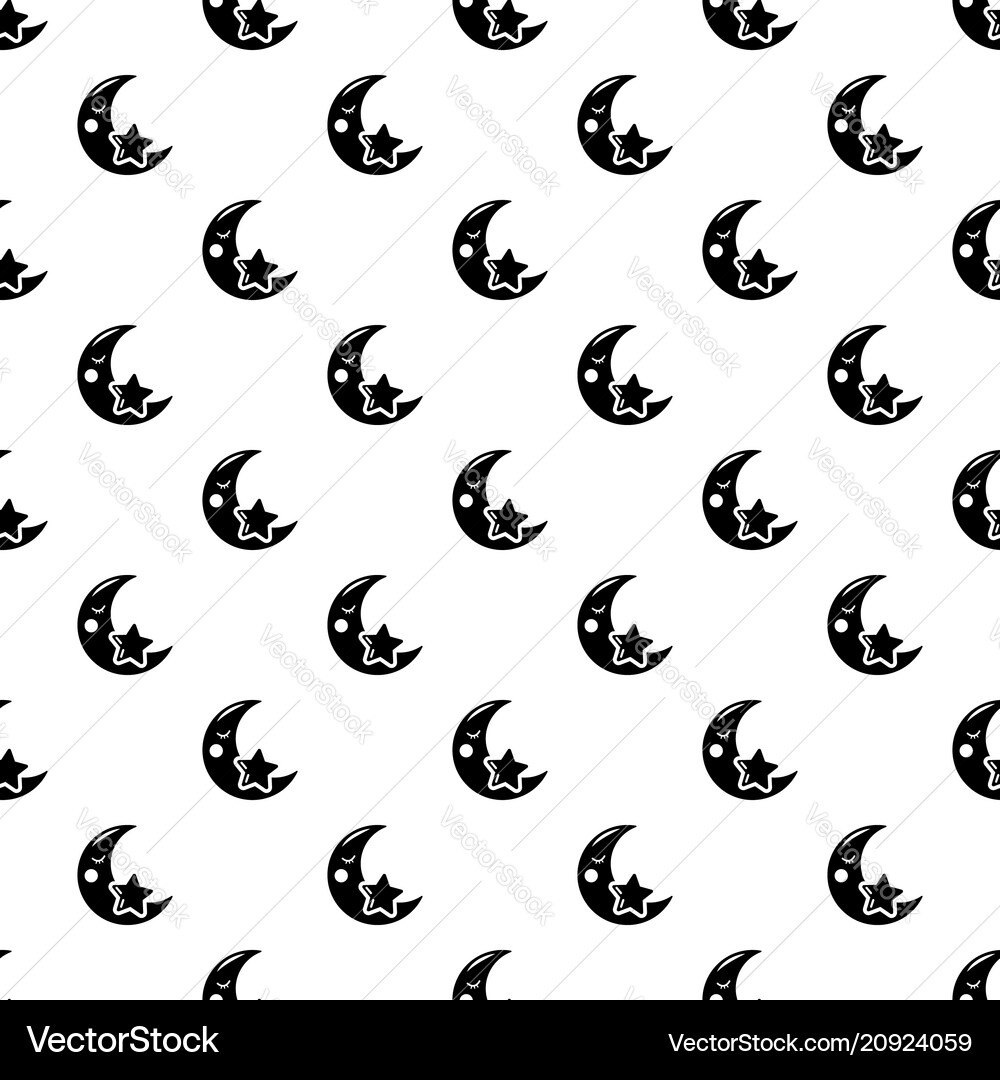 Moon pattern seamless Royalty Free Vector Image