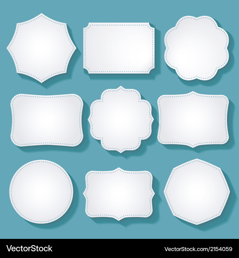 Set paper decorative frames Royalty Free Vector Image