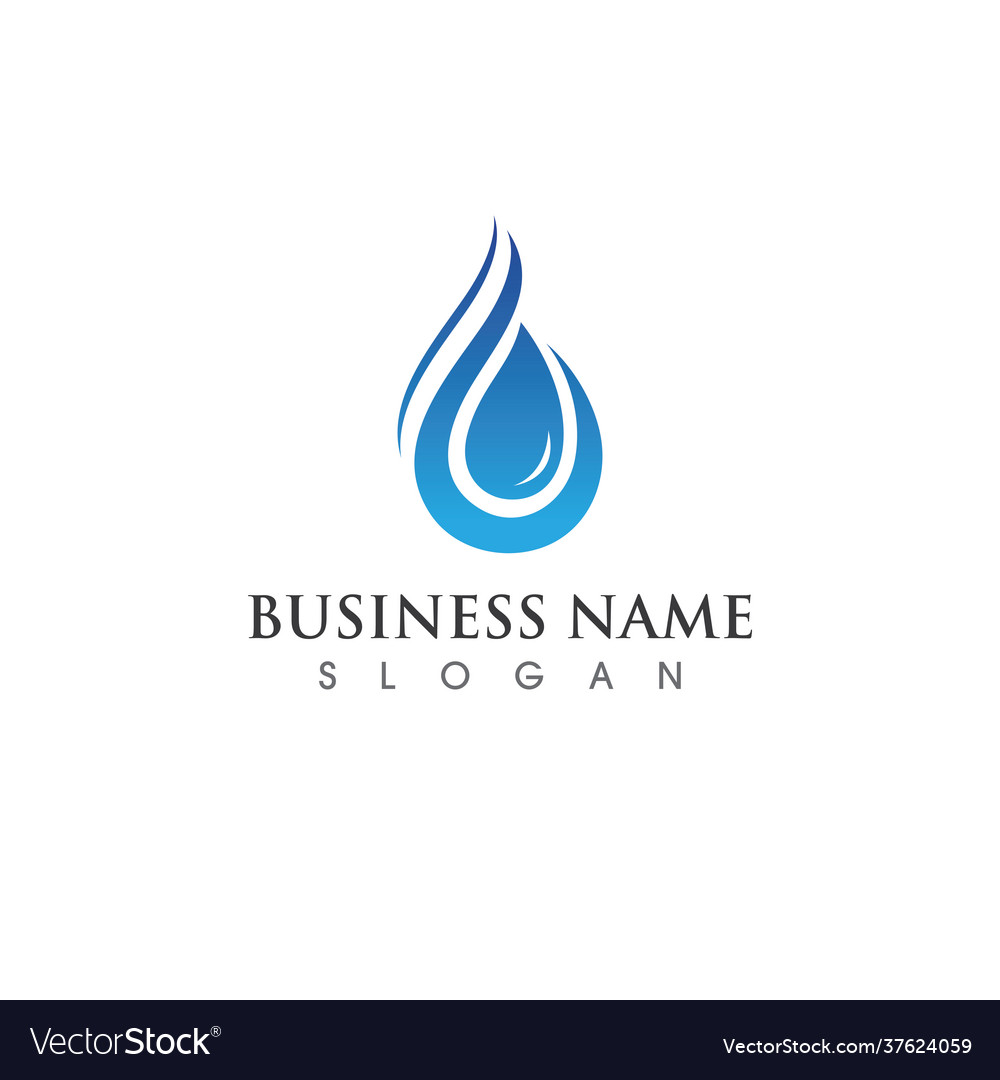 Water Drop Logo Template Royalty Free Vector Image