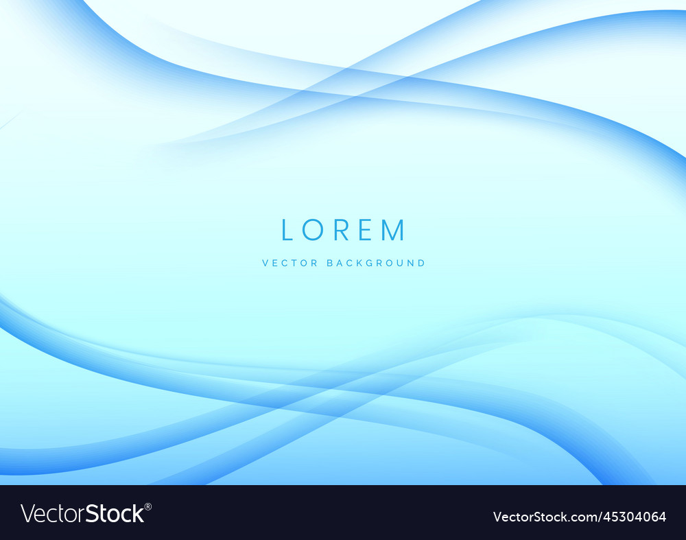 Abstract blue curve template background