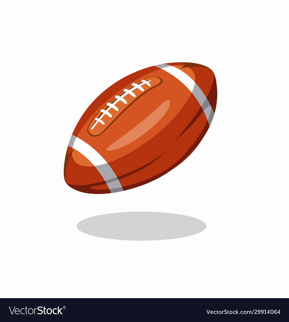 American football rugby sport ball symbol icon Vector Image