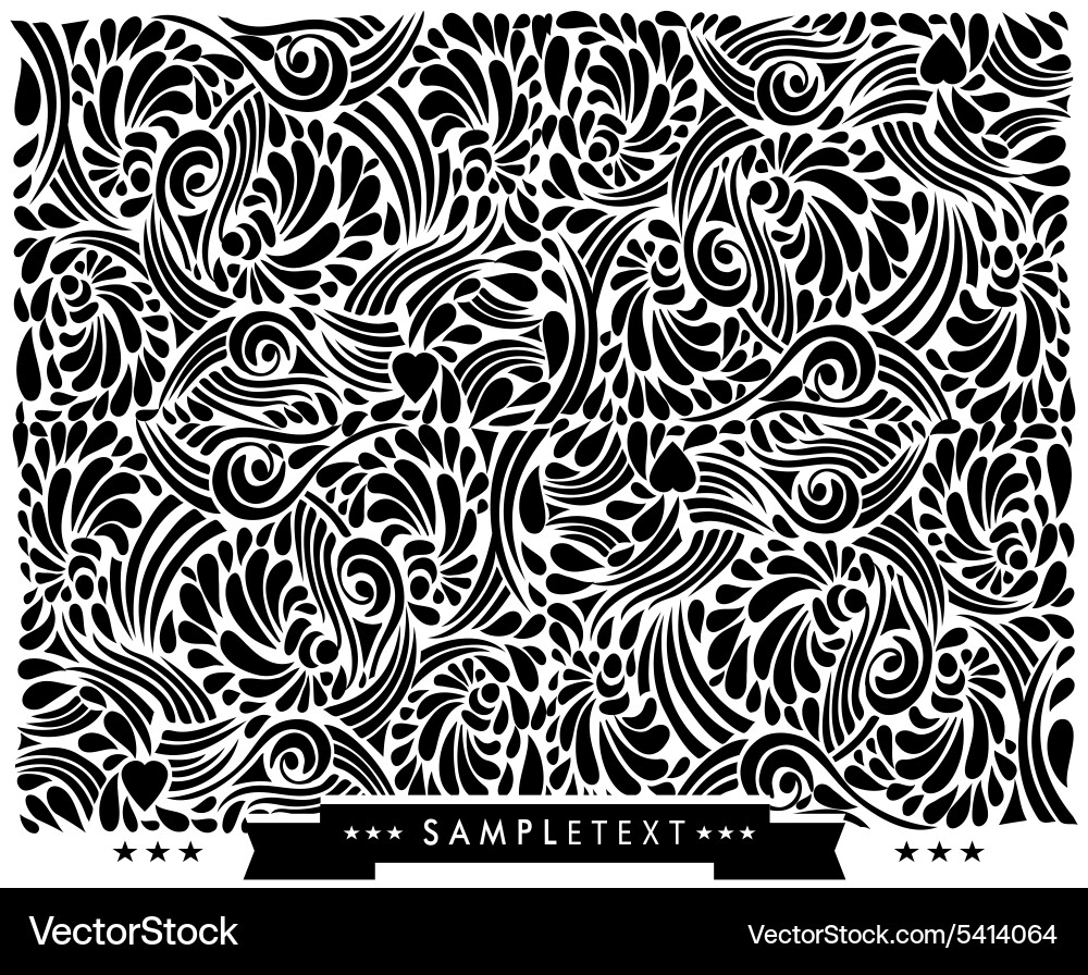 Calligraphic floral design elements Royalty Free Vector