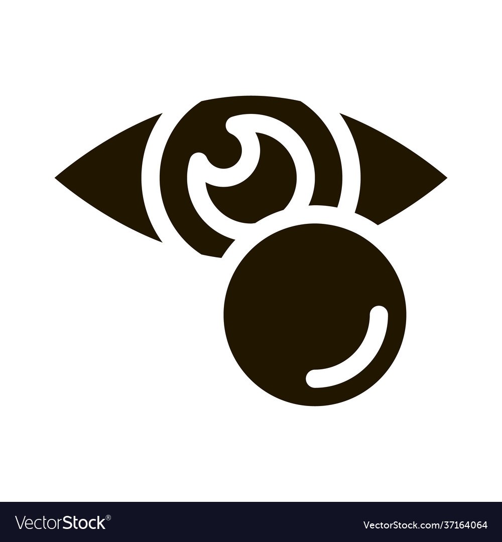 Eye fluid icon glyph Royalty Free Vector Image