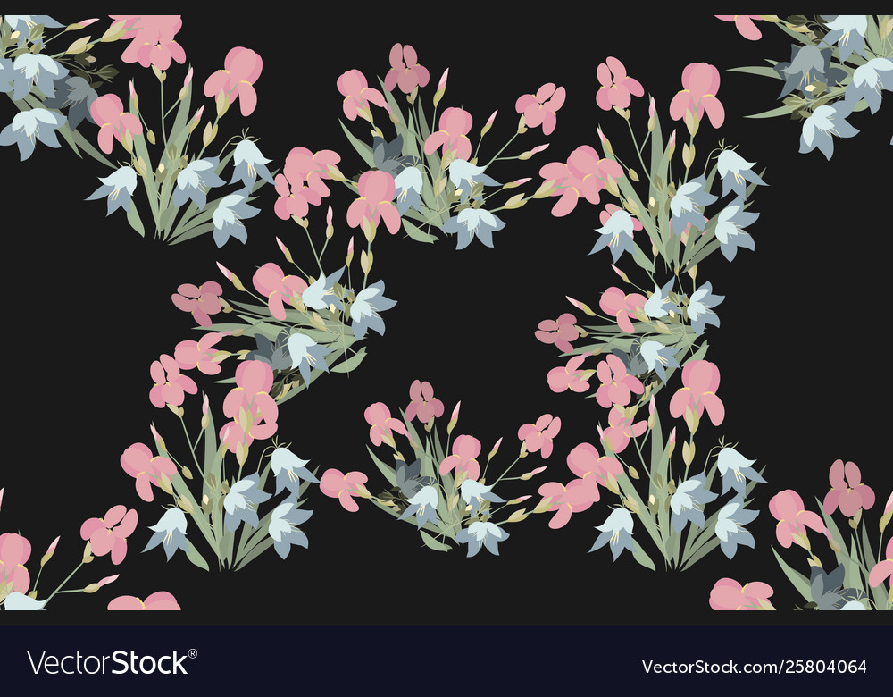 Floral iris bell background