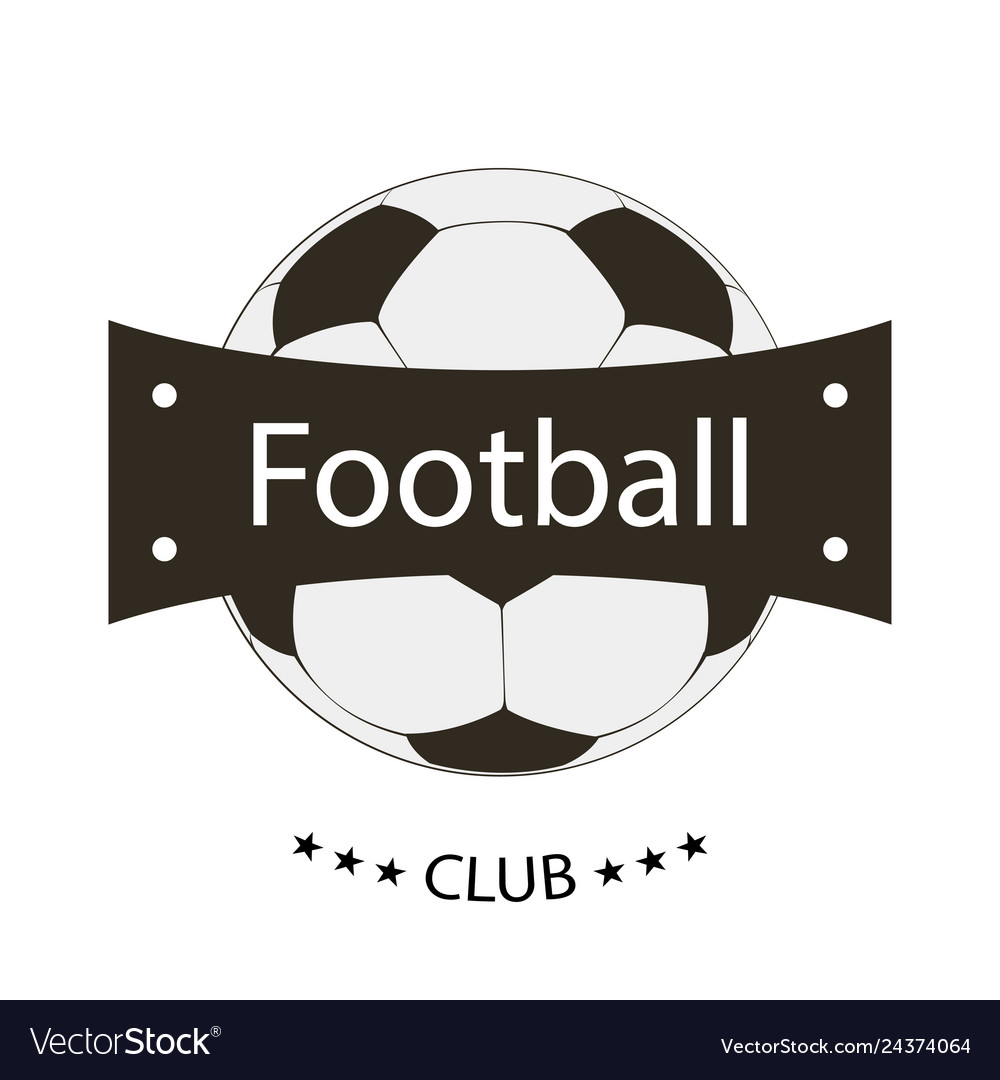 Logo emblem of football club stylish Royalty Free Vector