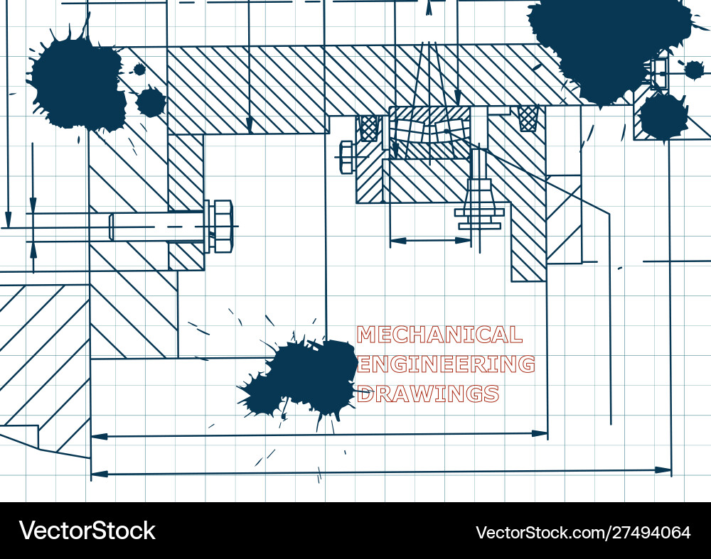 Mechanical engineering technical backgrounds Vector Image