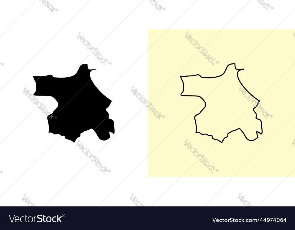 Sinop map turkey asia filled and outline map Vector Image