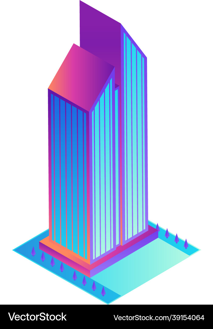 Skyscraper isometric Royalty Free Vector Image