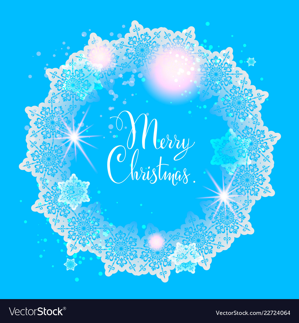 Winter wreath background