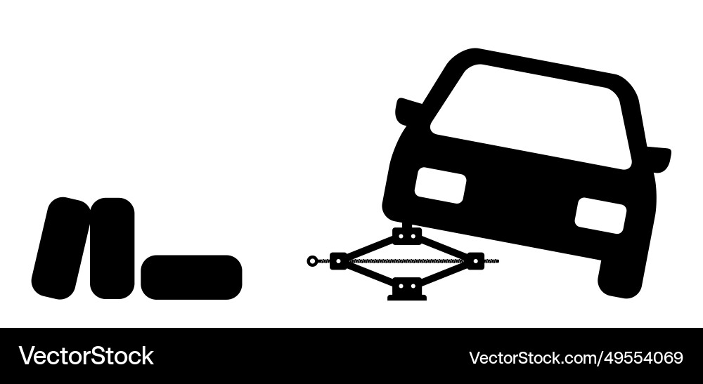 Car jack scissor or jackstand Royalty Free Vector