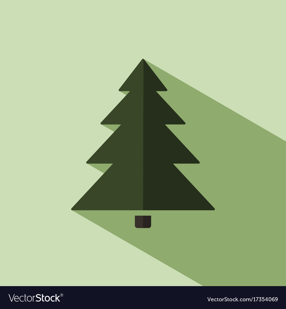 Christmas tree icon with shade