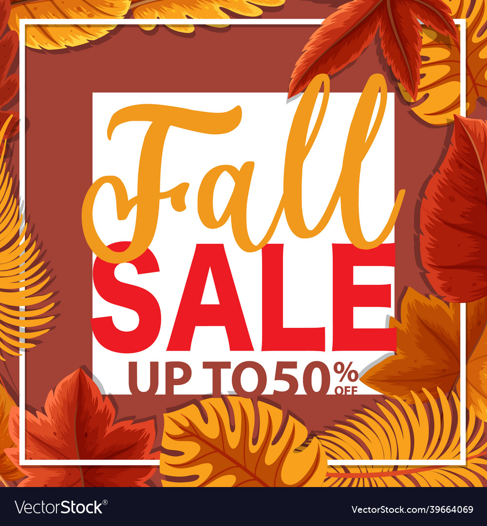 Fall sale banner template