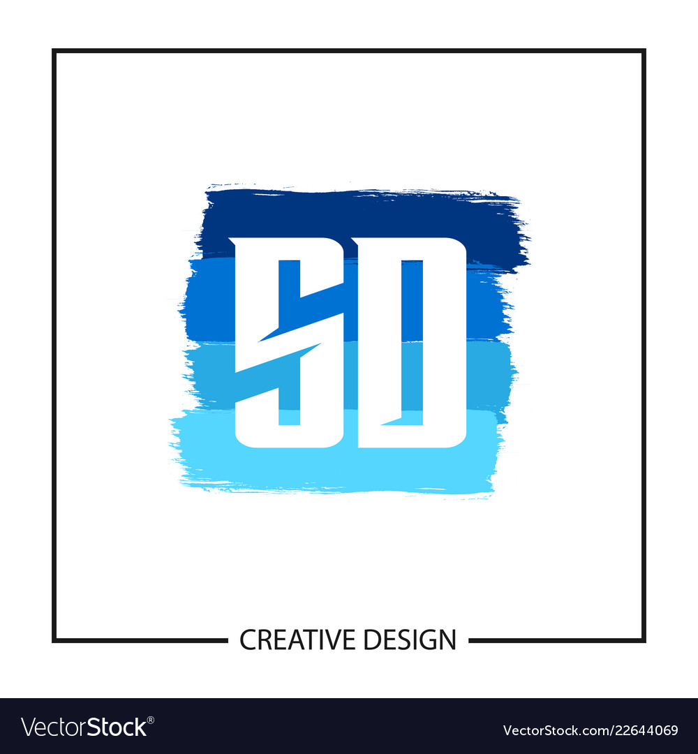 Initial letter sd logo template design