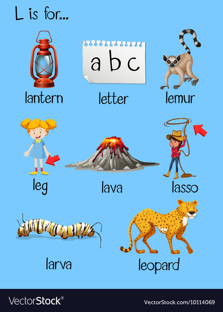 Words Start With Letter L For Kindergarten